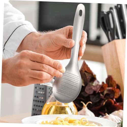 2Pcs Stainless Steel Garlic Grinders Ginger Grater Zester Spoons Fruit Vegetable Grater Spoon for Kitchen