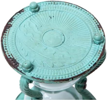 SOFFEE DESIGN Rustic 6-Minute Hourglass Sand Timer, Vintage Distressed Sand Clock, Rustic Sand Watch with White Sand, Antique Sandglass for Home, Kitchen, Office Decor, Turquoise