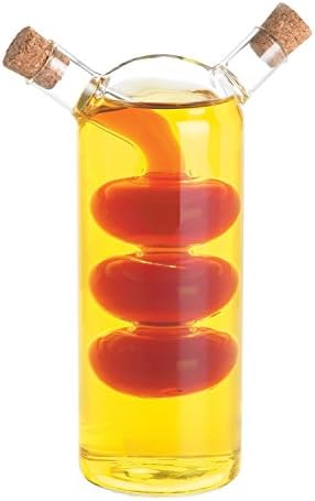 Fox Run 7053 Run Bubble Design Oil and Vinegar Bottle, Bubbles, Clear