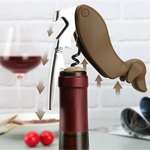 Buddy the Bordeaux Collie Black Dog Corkscrew, Professional Waiters Corkscrew Wine Key Bottle Opener,Manual Wine Key for Servers, Waiters, Bartenders and Home Use(Buddy Dog)
