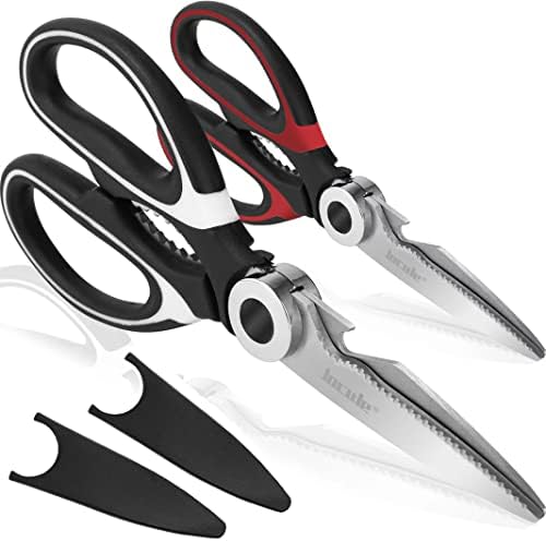 Jocule Kitchen Shears Heavy Duty, 2-pack, Upgrade Poultry Shears, Dishwasher Safe, Meat & Food Scissors