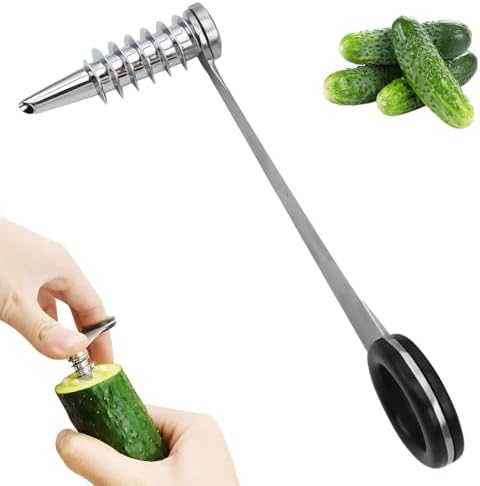 Piranha Spiral Cutting Machine, Stainless Steel Spiral Cutter for Veggies, Portable and Creativity Cucumber Potato Carrot Slicer Cutter Manual Kitchen (1pc)