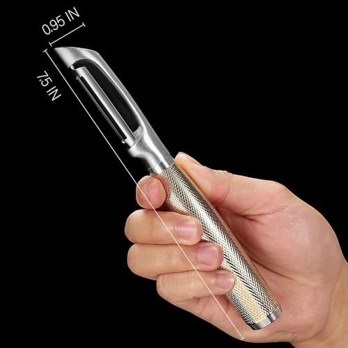 KULUNER Luxury I-Type Vegetable Peeler – 24K Gold Plated Handle, 304 Stainless Steel Ultra Sharp Blade, Ideal for Potatoes, Apples, and Other Fruits & Vegetables