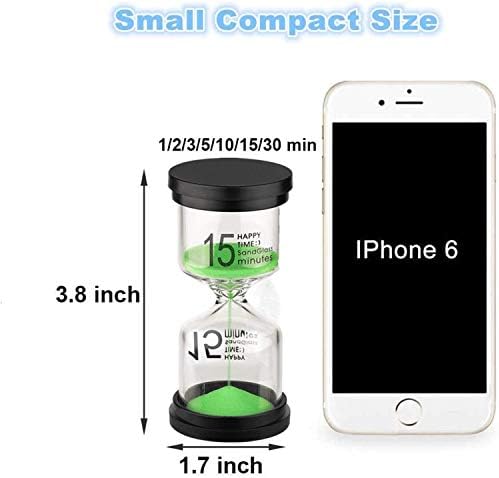 SuLiao Timer 1 Minute Hourglass: Green Sand Clock, Small Sand Watch 1 Min, Color Hour Glass Sandglass for Kids, Teacher, Games, Classroom, Kitchen, Decoration