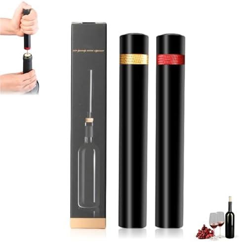 2PCS Aeropop Wine Opener, Needle Type Wines Bottle Openers, Travel Portable Pocket Air Pressure Pump Wine Bottle Opener for Home, Restaurant, Party
