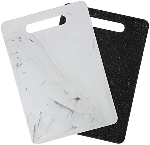 Lily's Home Plastic Kitchen Cutting Board Set of 2 - Non-Toxic, BPA-Free - Healthy Kitchen Boards - Dishwasher Safe - Ideal for Chopping, Slicing, and Dicing - Durable, Easy-to-Clean