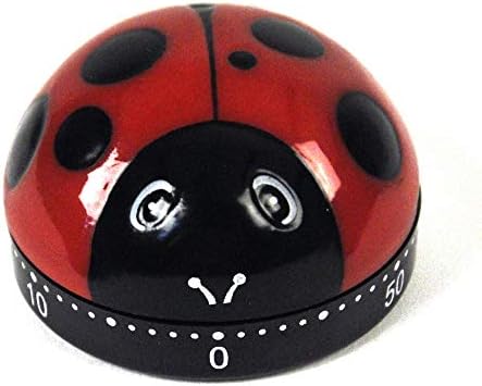 Kikkerland Ladybug Kitchen Timer, Red (KT21-A), 5.7 x 5.7 x 4.4 cm
