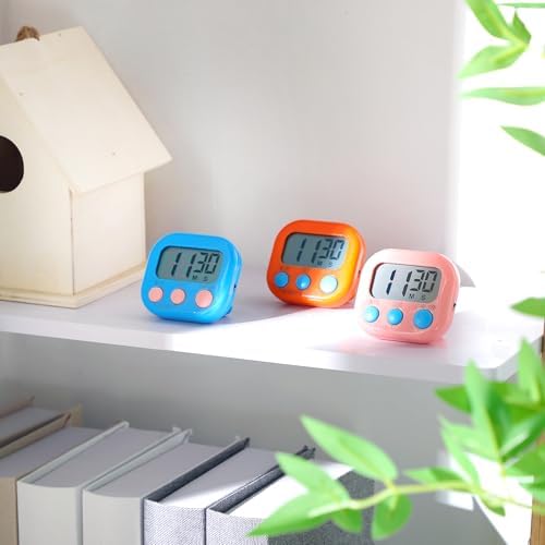 Weewooday 30 Pcs Multi-func Electronic Kitchen Classroom Timer, 10 Colors