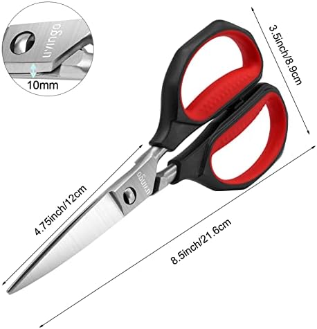 LIVINGO 8.5" Heavy Duty Kitchen Shears Stainless Steel Come Apart Scissors