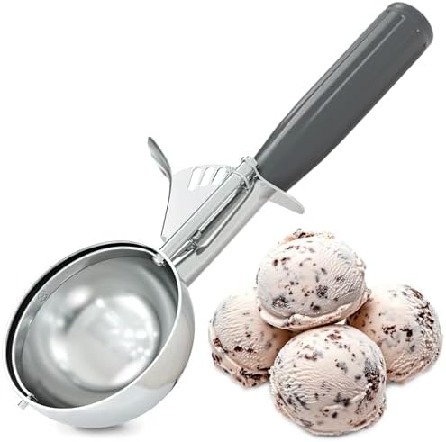 Large Ice Cream Scoop with Trigger Release, Stainless Steel - 4 oz
