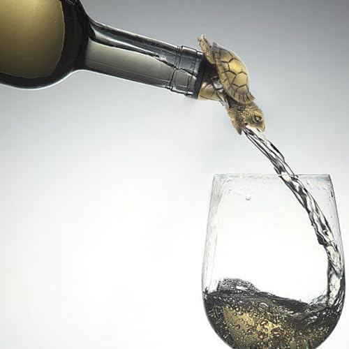 IMIKEYA Sea Turtle Wine Aerator Pourer Spout - Antique Animal Bar Liquors Bottle Pourer Wine Bottle Topper Wine Decanter Creative Wine for Whiskey