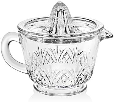 Godinger Citrus Juicer - Manual Juicer for Citrus Lemon Orange Fruit, Dublin Crystal Collection