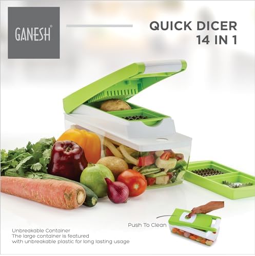Ganesh Quick Plastic Dicer, Green