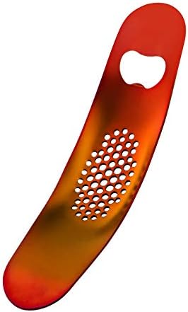 Stainless Steel Garlic Press Mincer,Kitchen Gadget with Handle,Easy Use &Clean, Dishwasher Safe,for Nuts & Seeds (Magical Red)