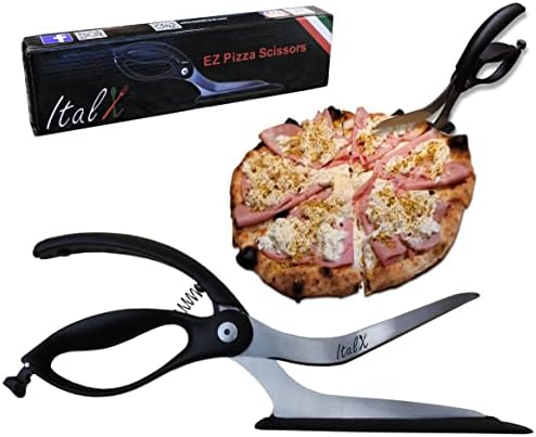EZ Pizza Scissors - ITALX Stainless steel Pizza Cutter/server