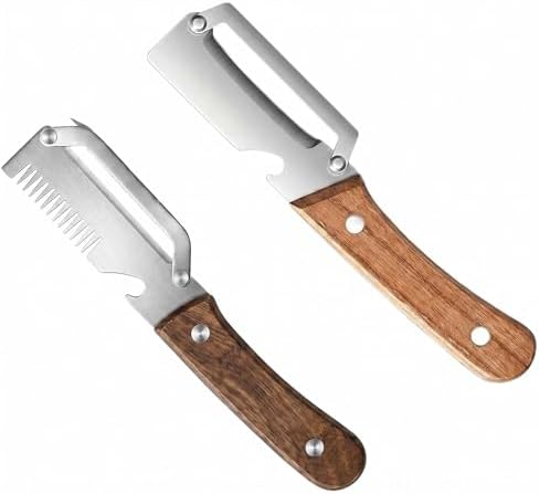 2pcs Premium Dual-Purpose Vegetable Peelers,peelers for kitchen, Stainless Steel Zero-Snag Blade with Slicer, Wooden Handle & Bottle Opener, Elite Kitchen Tools peeler