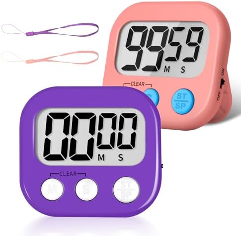 ZILLEEN Classroom Timer for Kids Teachers 2 Pack Digital Timers Pur Pk