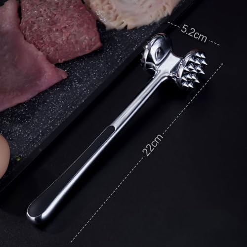 2X Meat Tenderizer Hammer - Double-Sided Meat Hammer of Food-Grade Zinc Alloy, Mallet Kitchen Tool for Beaf Steak Chicken Fish Pork