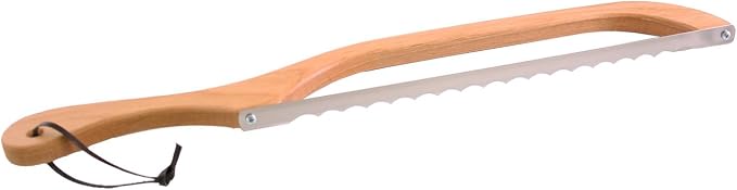 Out of the Woods of Oregon Bread and Bagel Slicer Bow Saw Bread Knife for Home Made Bread - Natural Alder : LEFT HANDED