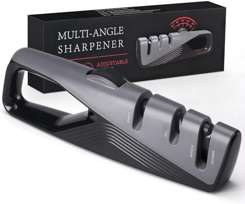 Topfeel Knife Sharpener with 5 Adjustable Angle, Coarse & Fine