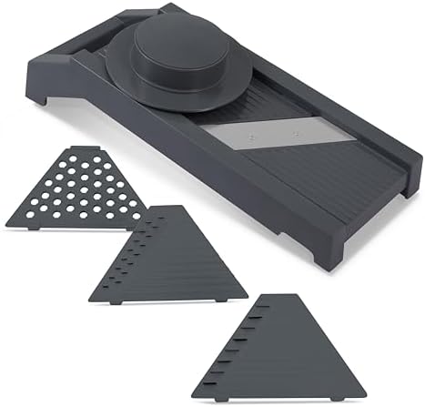 Culinare Multi-Blade Mandoline Slicer, Vegetable, Cheese Chopper and Grater, 4 Interchangeable Blades, Safety Guard, Non-Slip Base