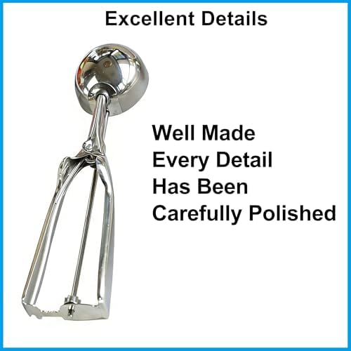 Cookie Cream Dough Scoops For Baking 18/8 Selected Stainless Surface Polishing Process Suitable For Making Exquisite Melon Ball Ice Cream Desserts #40 Biscuit Spoon With A Diameter2.36 Inches