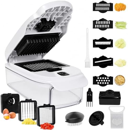 10-in-1 Vegetable Chopper(White & Black)