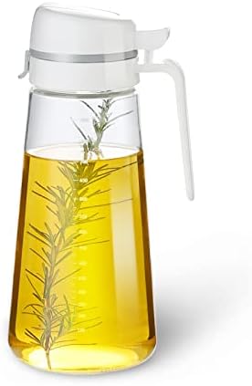 Oil Dispenser Bottle, 29oz Glass Oil Bottle with Scale, Kitchen
