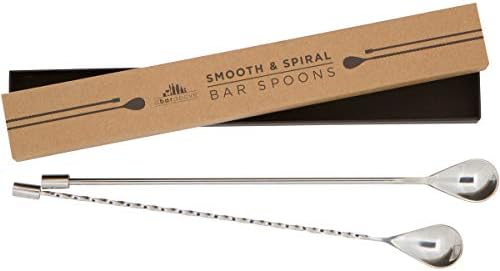A Bar Above Bar Spoon Set, Spiral Handle Stainless Steel, Combo
