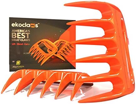 Jolly Green Products Ekoclaws Meat Claws, Professional Meat Shredder Claws for Shredding Meat, BBQ Accessories to Shred, Bear Claws for Shredding Meat, Pull, Lift & Carve Food