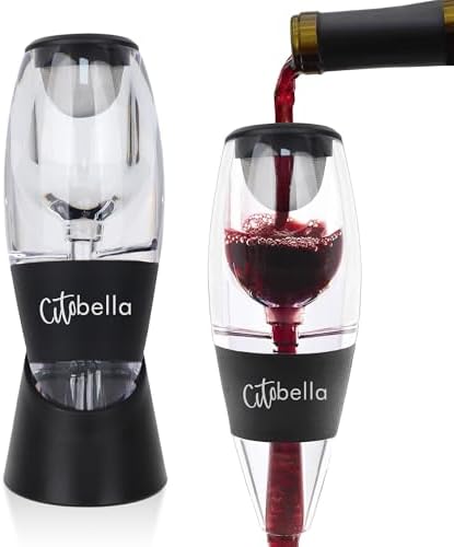 Vintner’s Friend Wine Aerator - Unique Aeration Design, Red Wine Aerator Pourer for Enhanced Flavor and Smoother Finish, Easy to Carry Valentines Day gift for Women, Friend, Wine Lover
