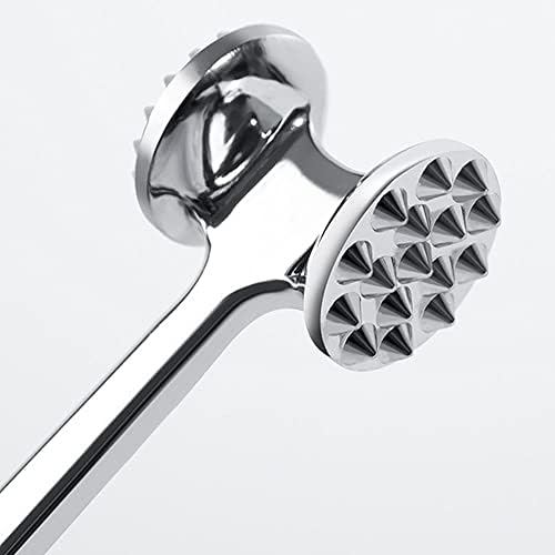 2X Meat Tenderizer Hammer - Double-Sided Meat Hammer of Food-Grade Zinc Alloy, Mallet Kitchen Tool for Beaf Steak Chicken Fish Pork