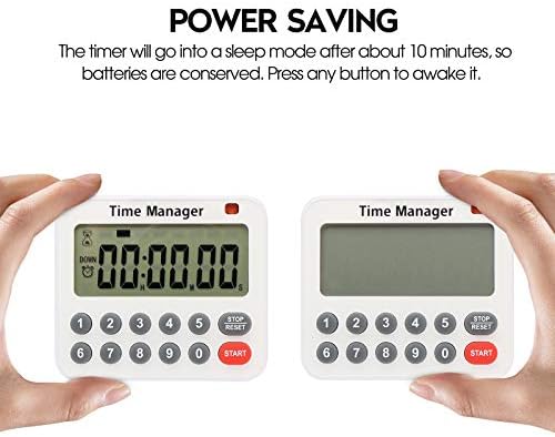 AIMILAR Magnetic Digital Kitchen Timer with Direct Numerical Keypad, Loud Alarm - 99Hr Countdown Count Up Timer for Cooking Baking Classroom, Batteries Included