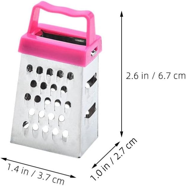 Abaodam 6Pcs Mini Cheese Grater Professional Box Grater Stainless Steel Box Grater Cheese Grater with 4 Sides for Kitchen Slicer Cheese Ginger Vegetable