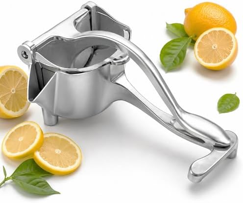 Hand Juicer Squeezer, Manual Citrus Juicer Press – Heavy Duty Aluminum Alloy Lemon Lime Orange Squeezer, Handheld Juice Press for Pomegranate & Citrus Fruits, Easy to Clean, Dishwasher Safe