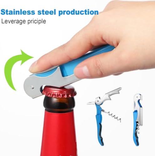 Honoson 40 Pieces Wine Opener Bulk Corkscrew Bottle Wine Key, Fresh Colors