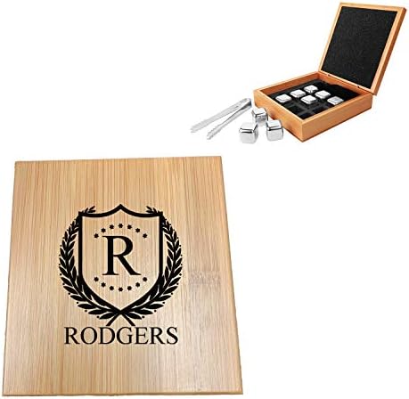 Personalized Whiskey Stones - Whiskey Stones for Whiskey & other Beverages | Whiskey Gift Set | Keeps your drink Ice cold & no water dilution | Shieldstar Design