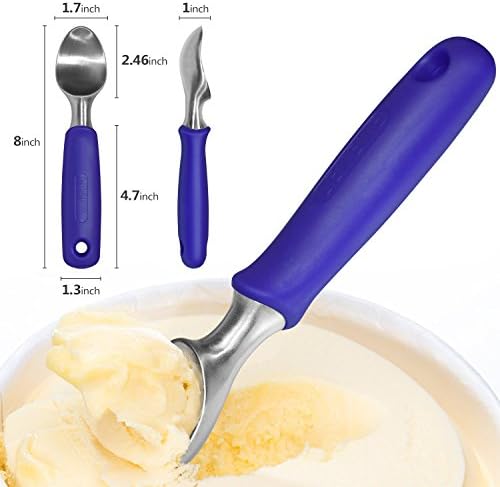 Ice Cream Scoop Solid Stainless Steel Purple