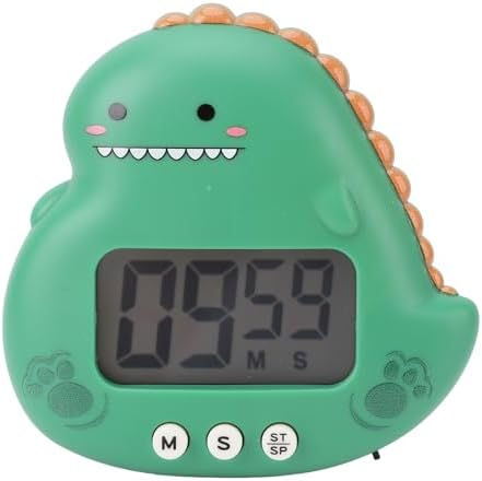 Dinosaur Digital Kitchen Timer with Magnetic Back Stand, Green
