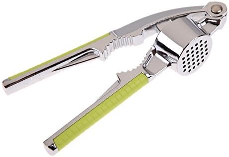 DALMI Garlic Press Mincer Crusher-Heavy Duty Zinc Alloy & Stainless Steel with Ergonomic Comfort - Grip Handle: Make Crushed Garlic, Pressed Garlic Cloves, Garlic Toast, Garlic Roasted Potatoes & More