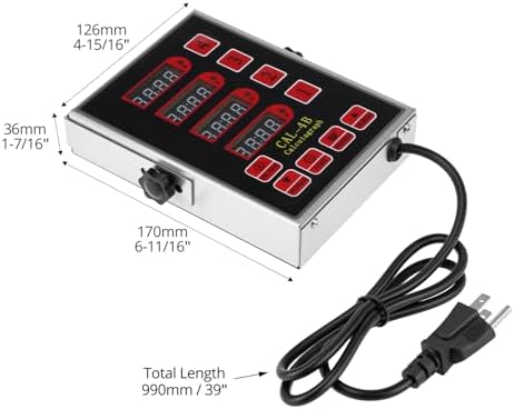 QWORK Kitchen Timer for Cooking, 4 Channel Stainless Steel Commercial Culinary Timer, Loud Alarm Cooking Reminder for Food Truck Fryer