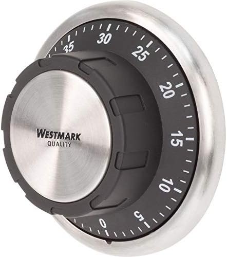 Westmark Kitchen Timer, Mechanical, Magnetic, 1-60 Minutes, Stainless Steel/Plastic, Redondo, Anthracite/Silver, 10922260