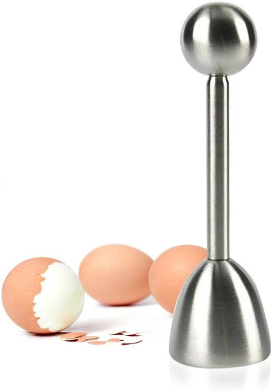Egg Cracker Topper, Stainless Steel Egg Opener for Soft Boiled Egg, Egg Separator Egg Shell Remover for Hard Raw Boiled Egg
