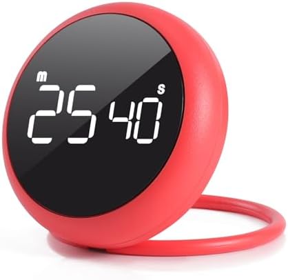 Rose Quick Que Kitchen Timers, Visual timers Large LED Display Magnetic Countdown Countup Timer for Classroom Cooking Fitness Baking Studying Teaching, Easy for Kids and Seniors (Rose)