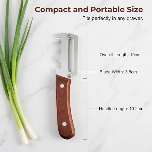 Vegetable Peeler for Kitchen,Multifunctional Stainless Steel Peeler with Wooden Handle and Bottle Opener, 2026 New Kitchen Gadget, Peeler for Fruit, Vegetable, Potatoes, Carrots, Apples (1PC)