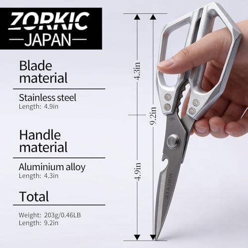 Kitchen Scissors for Food Seafood, BBQ Meat Scissor Heavy Duty, Heavy Duty Poultry Shears All Purpose Kitchen Shear for Food Japan, Cooking Scissors Cutting Bone Chicken Shears, Gift for Men Women