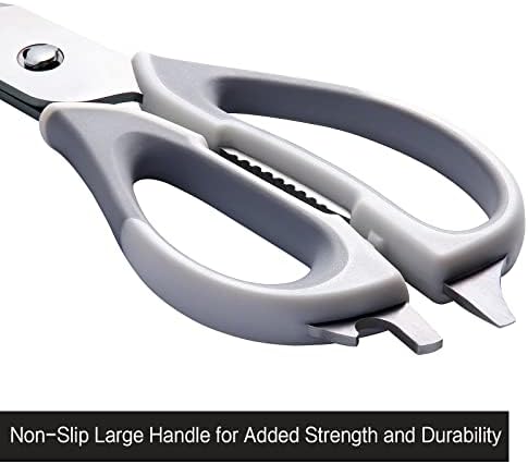 Come Apart Kitchen Scissors for Food, All Purpose Kitchen Shears (Grey)
