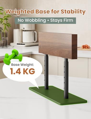 NiHome Magnetic Knife Block Countertop Holder Adjustable Acacia Wood