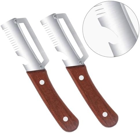 3-in-1 Multifunction Vegetable Peeler with Scallion Slicer & Bottle Opener - Stainless Steel Julienne Shredder for Green Onions, Potatoes & Carrots - Ergonomic Space-Saving Kitchen Gadget (2 Pack)