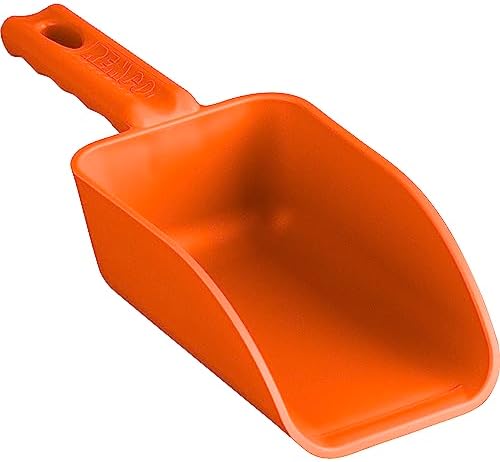 Vikan Remco 63007 Color-Coded Plastic Hand Scoop - BPA-Free Food-Safe Kitchen Utensils, Restaurant and Food Service Supplies, 16 oz, Orange